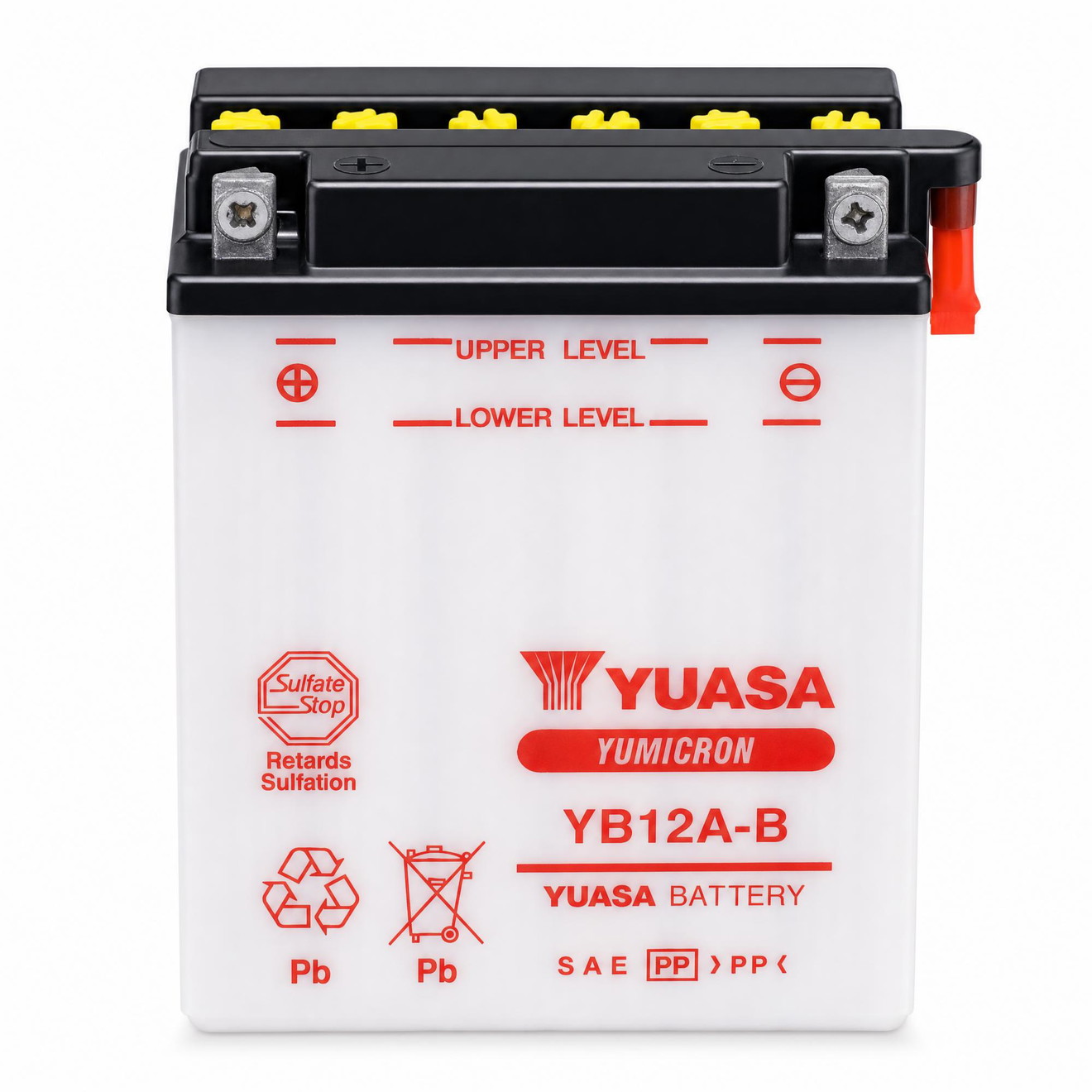 Yuasa Batterie 12V 12AH YB12A-B Blei-Säure 51215 ohne Säurepack
