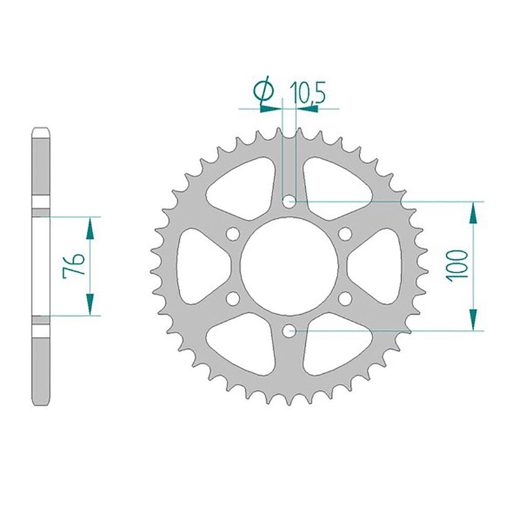 AFAM Kettenrad STAHL #520 45 Zähne