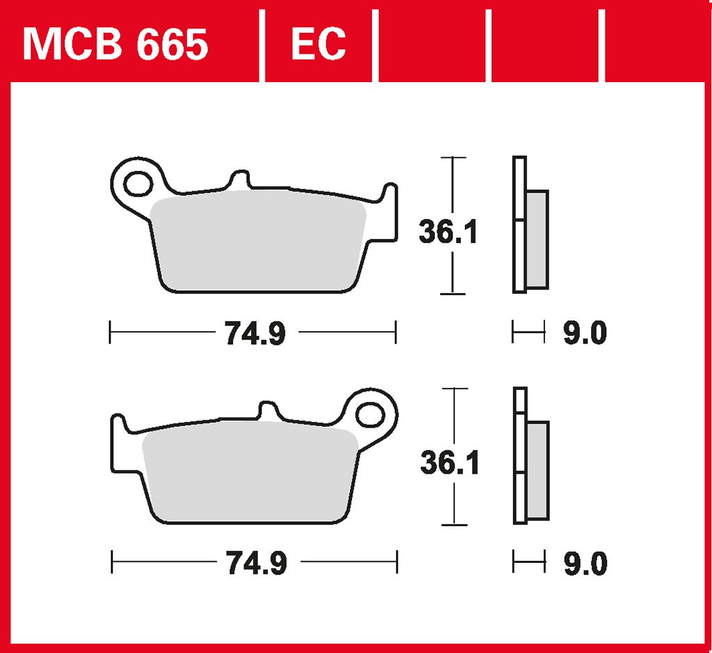 TRW Bremsbelag organisch MCB665