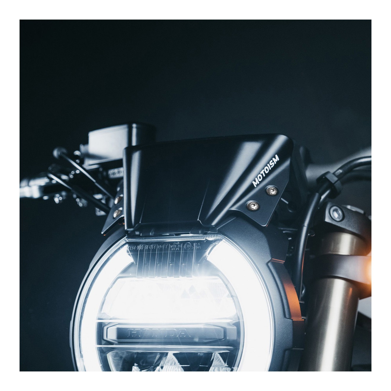 MOTOISM Windschild Edelstahl matt-schwarz