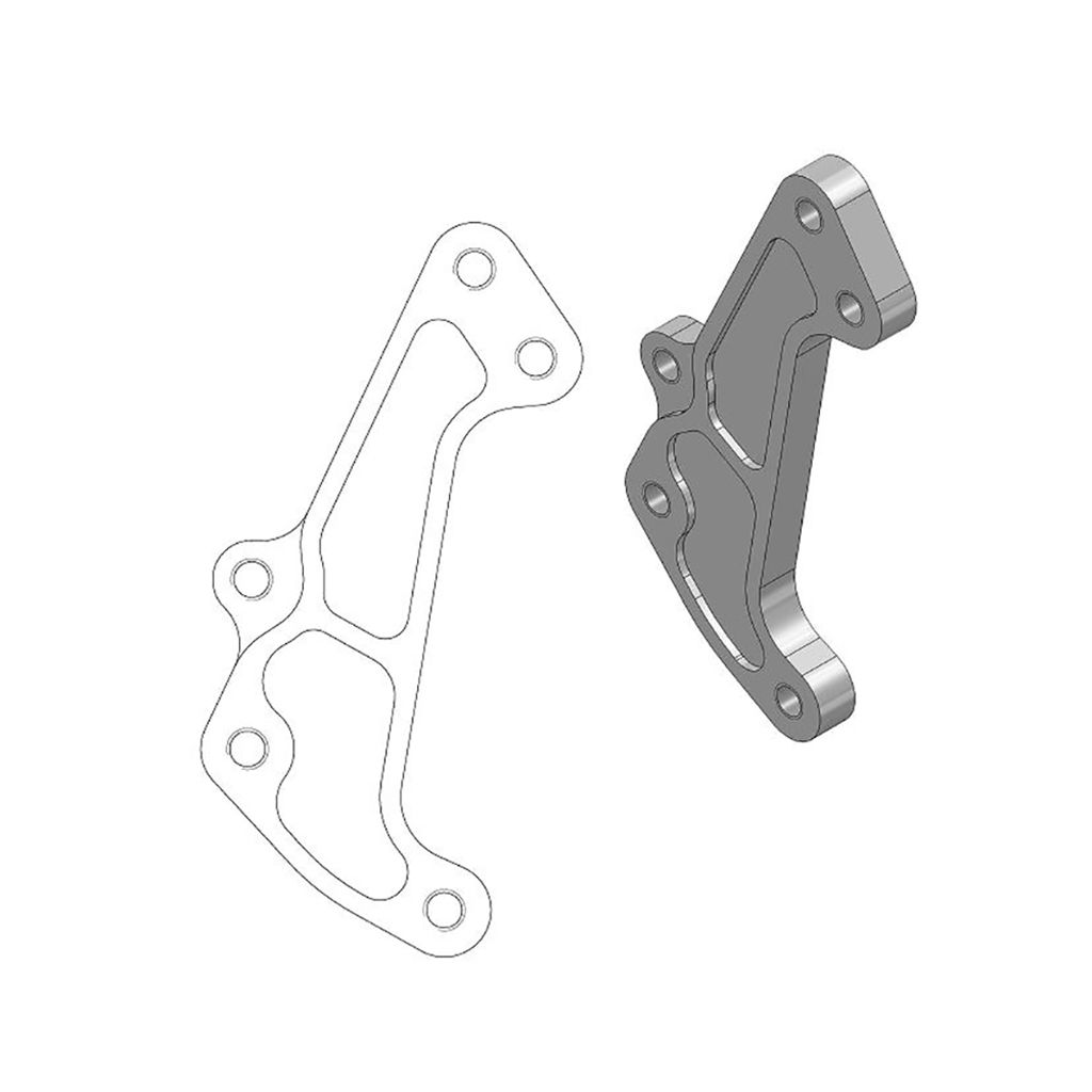 Moto-Master Bremssattel-Adapter Supermoto Racing Adapter 320 mm Ø