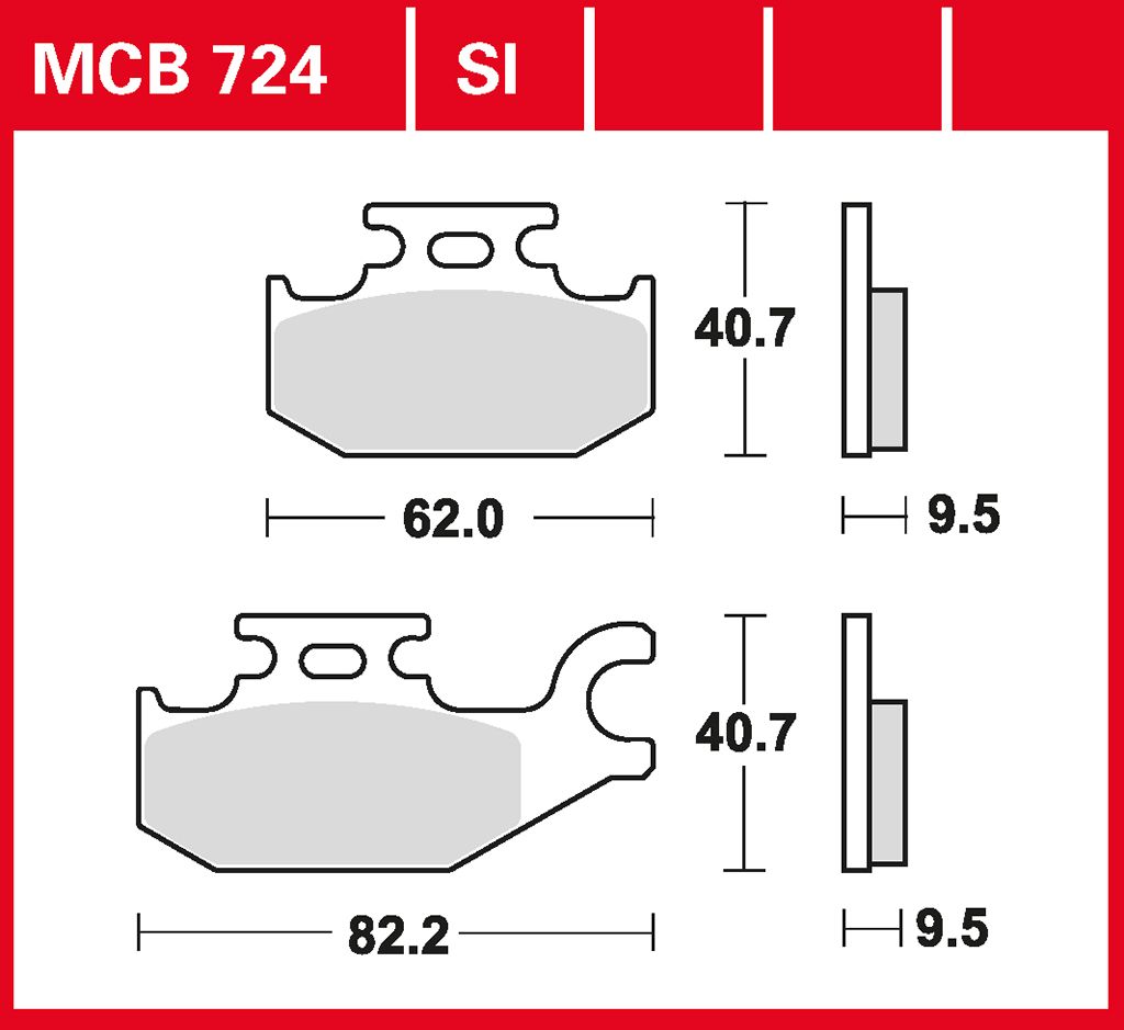 TRW Bremsbelag organisch MCB724