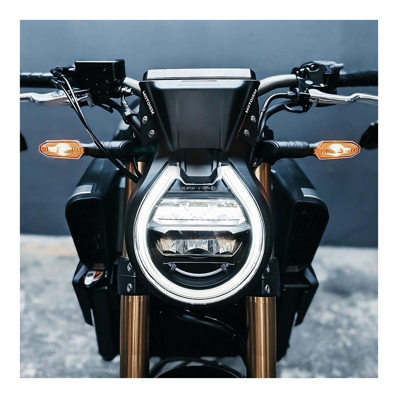 MOTOISM Windschild Edelstahl matt-schwarz