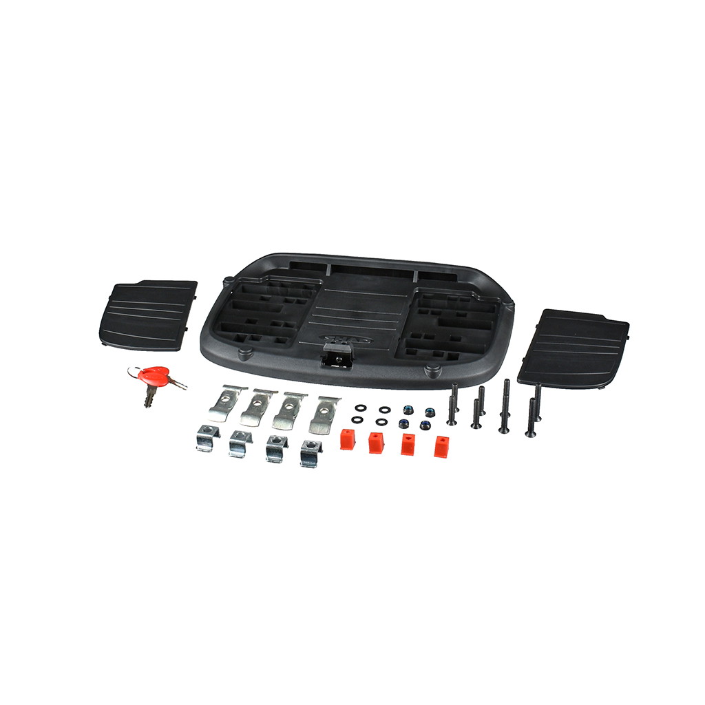 SHAD Topcase SH46 schwarz/rot mit Trägerplatte
