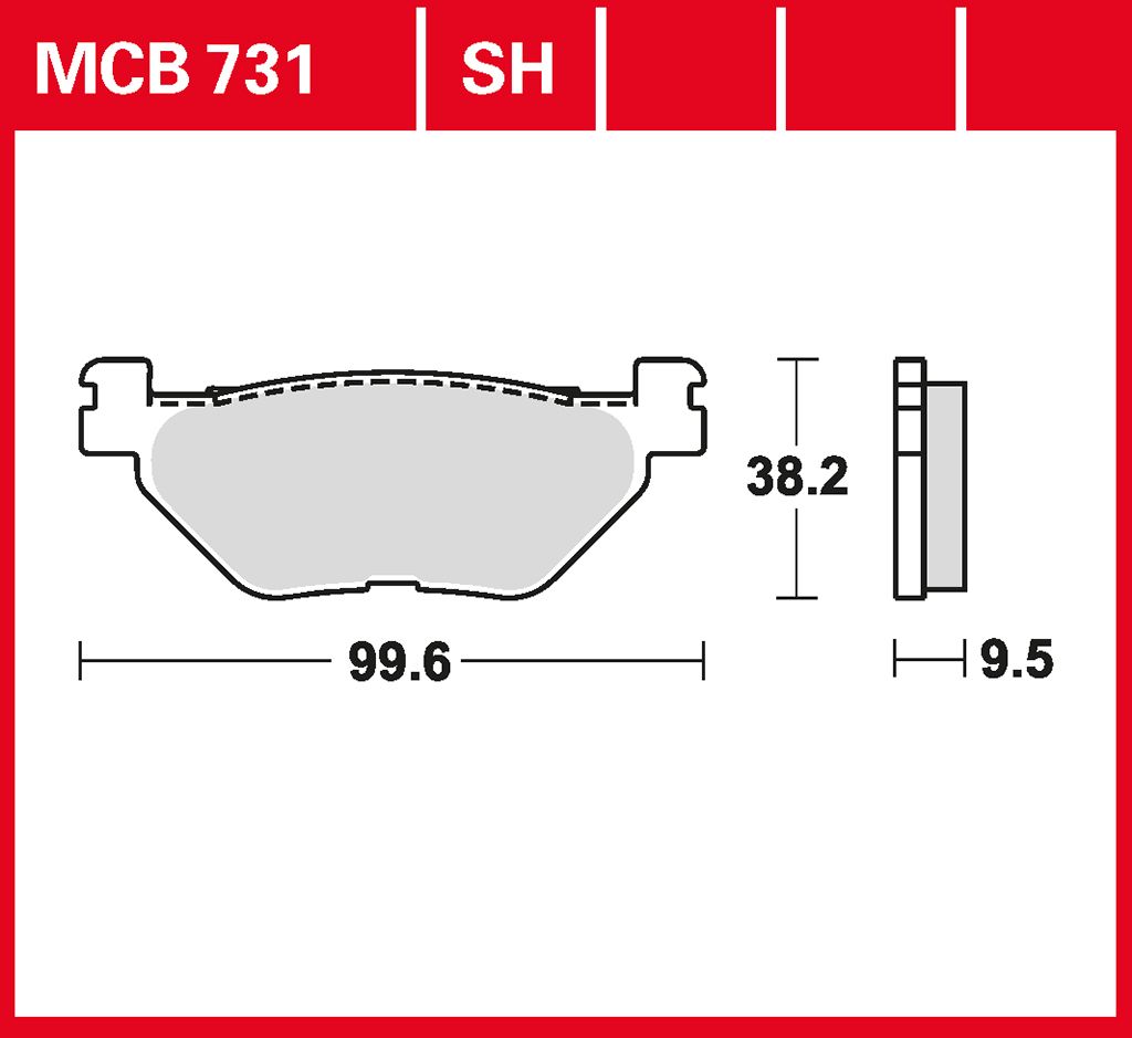 TRW Bremsbelag Sinter Street MCB731SH