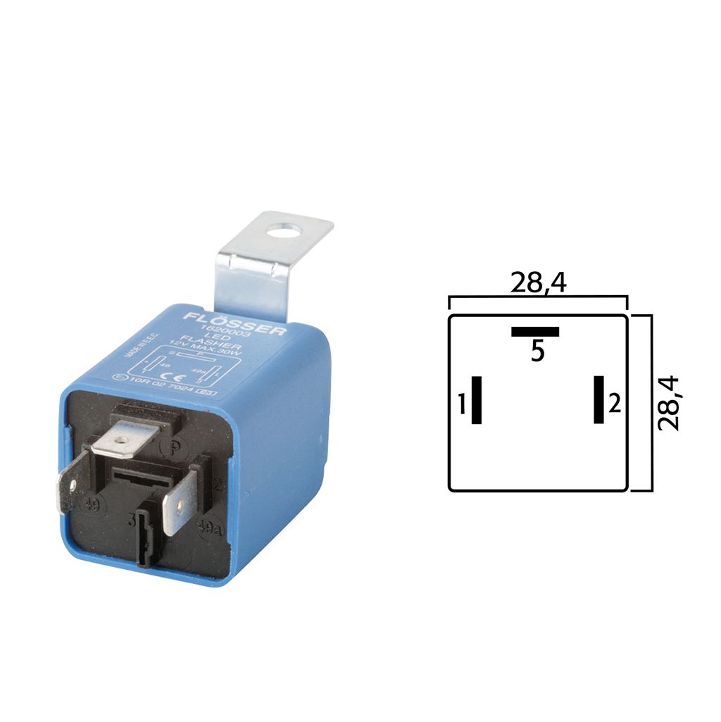 Floesser Blinkrelais 12V 30W f. LED Birnen 3-polig