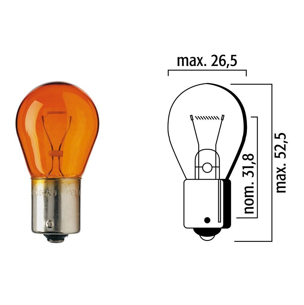 Flösser Lampen 12V 21W BA15s orange VPE10