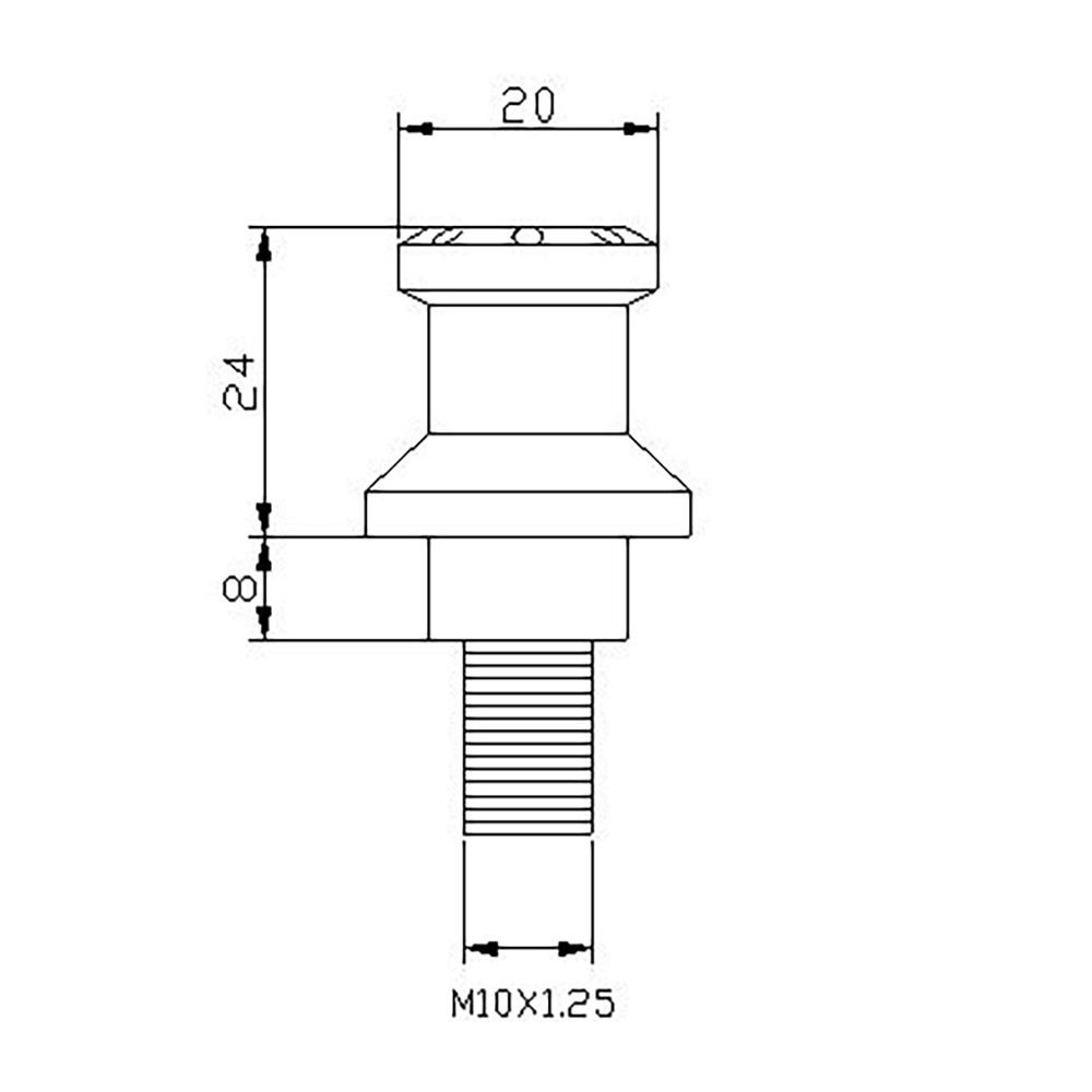Puig Ständeraufnahme Schwingenschutz M10x1,25 silber