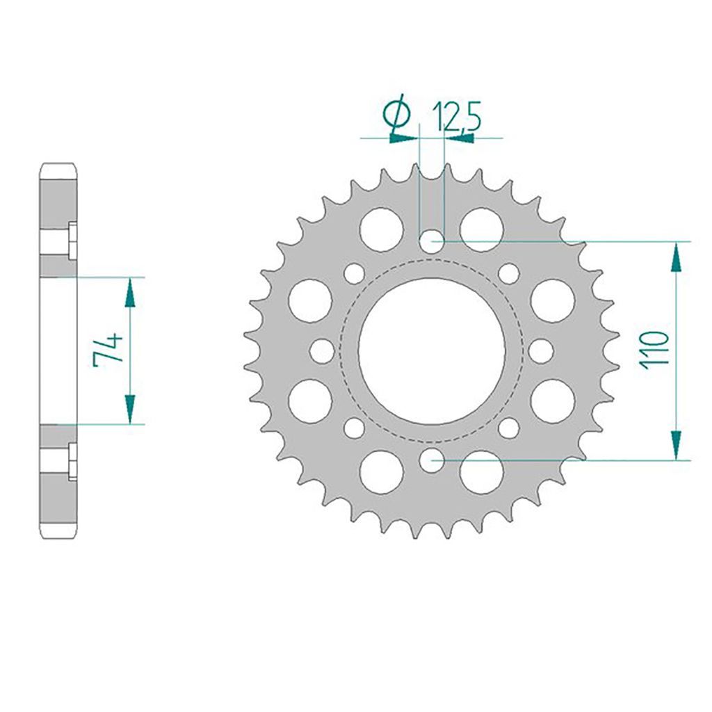 AFAM Kettenrad STAHL #530 33 Z