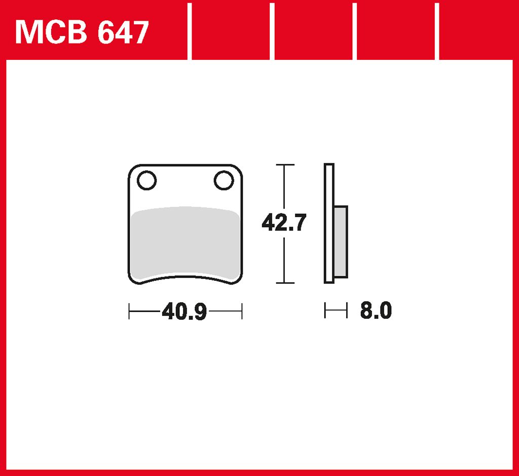 TRW Bremsbelag organisch MCB647