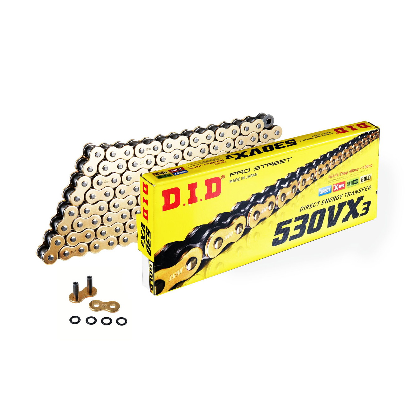 DID Kette 530 VX3 G&B 100 mit Niet-Schloss
