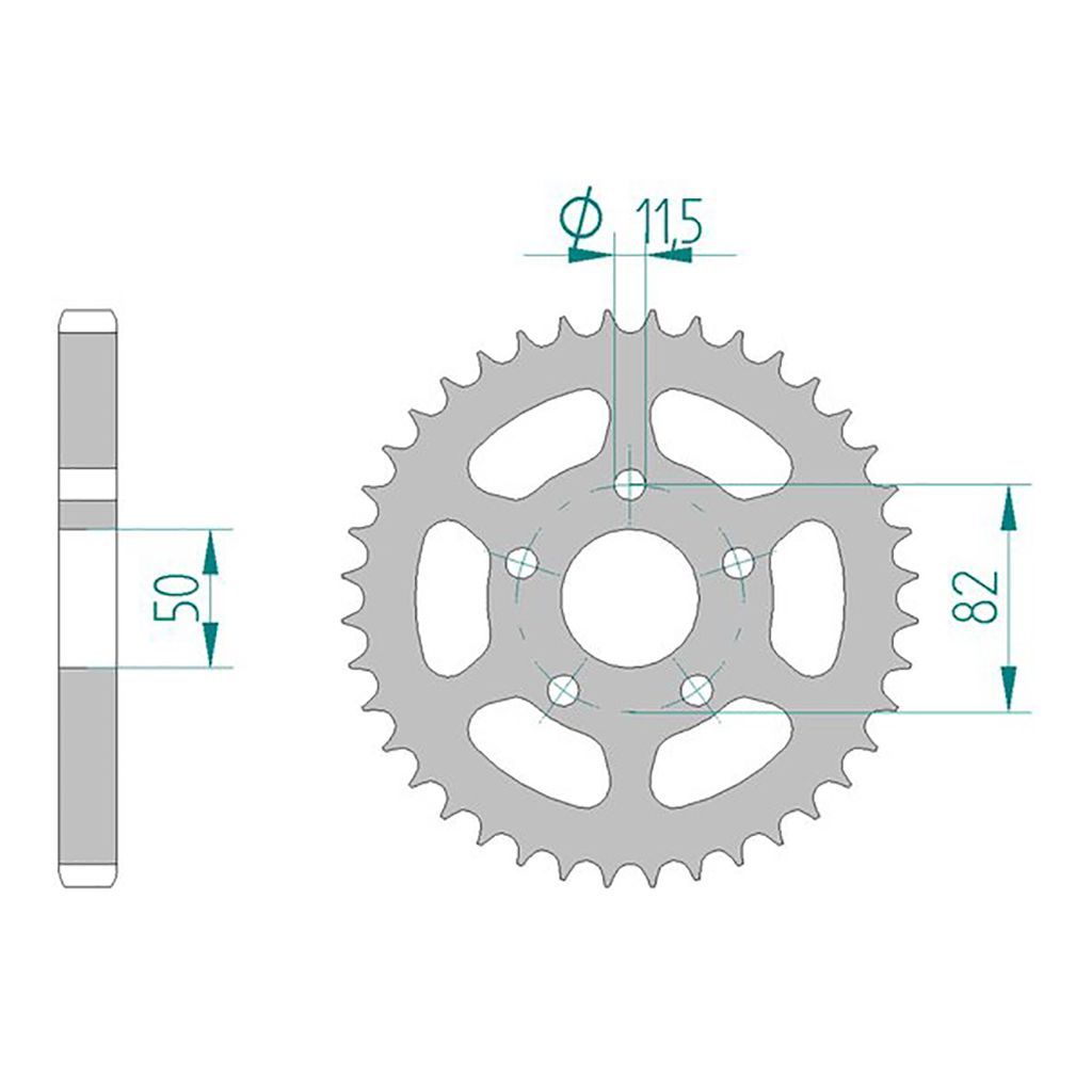 AFAM Kettenrad STAHL #530 40 Zähne