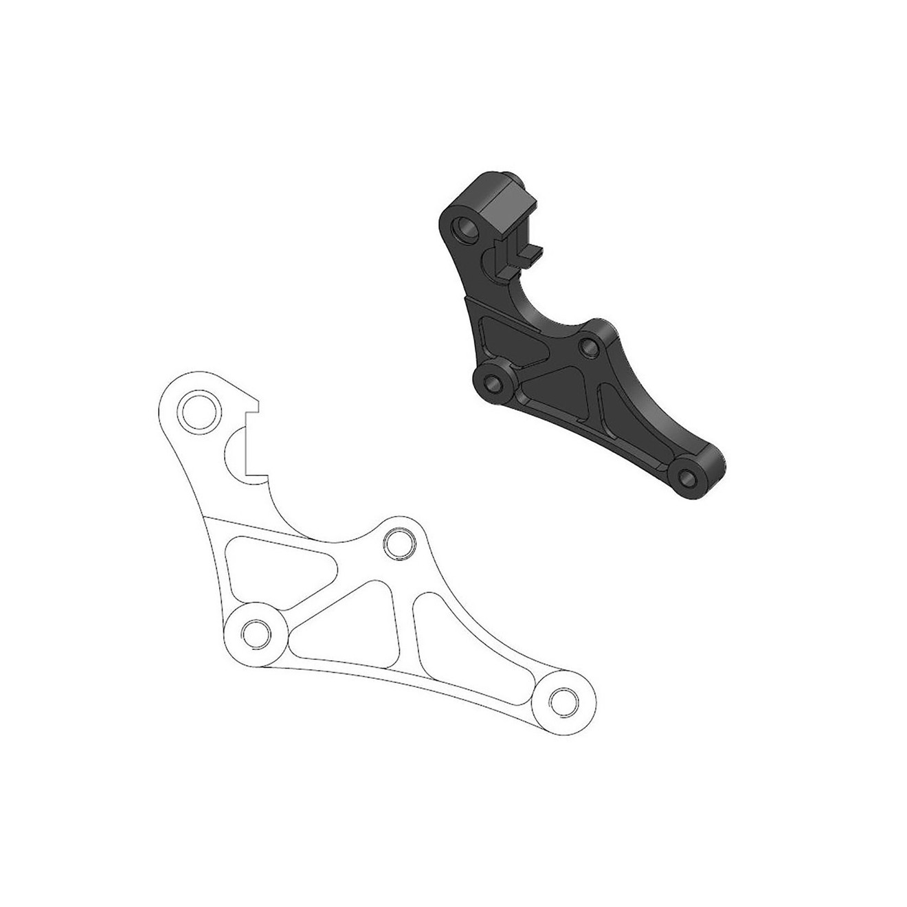 Moto-Master Bremssattel-Adapter Supermoto Mini Adapter 298 mm Ø