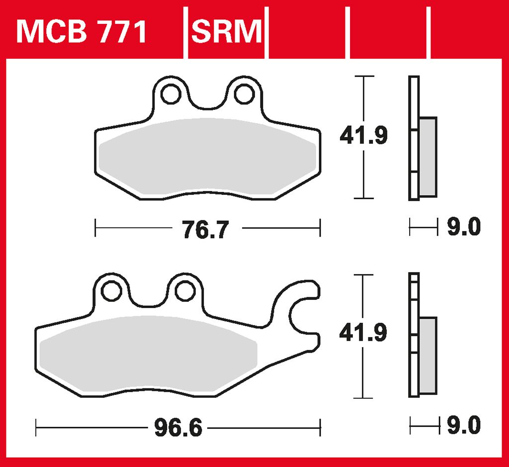 TRW Bremsbelag organisch MCB771