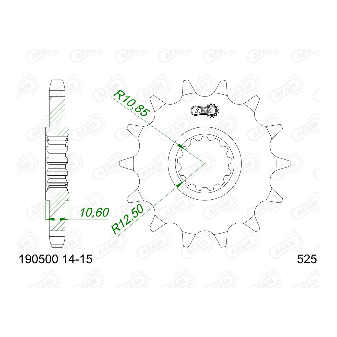 DID Kettensatz für Benelli TRK 502 ABS 17-21 525 ZVM-X2