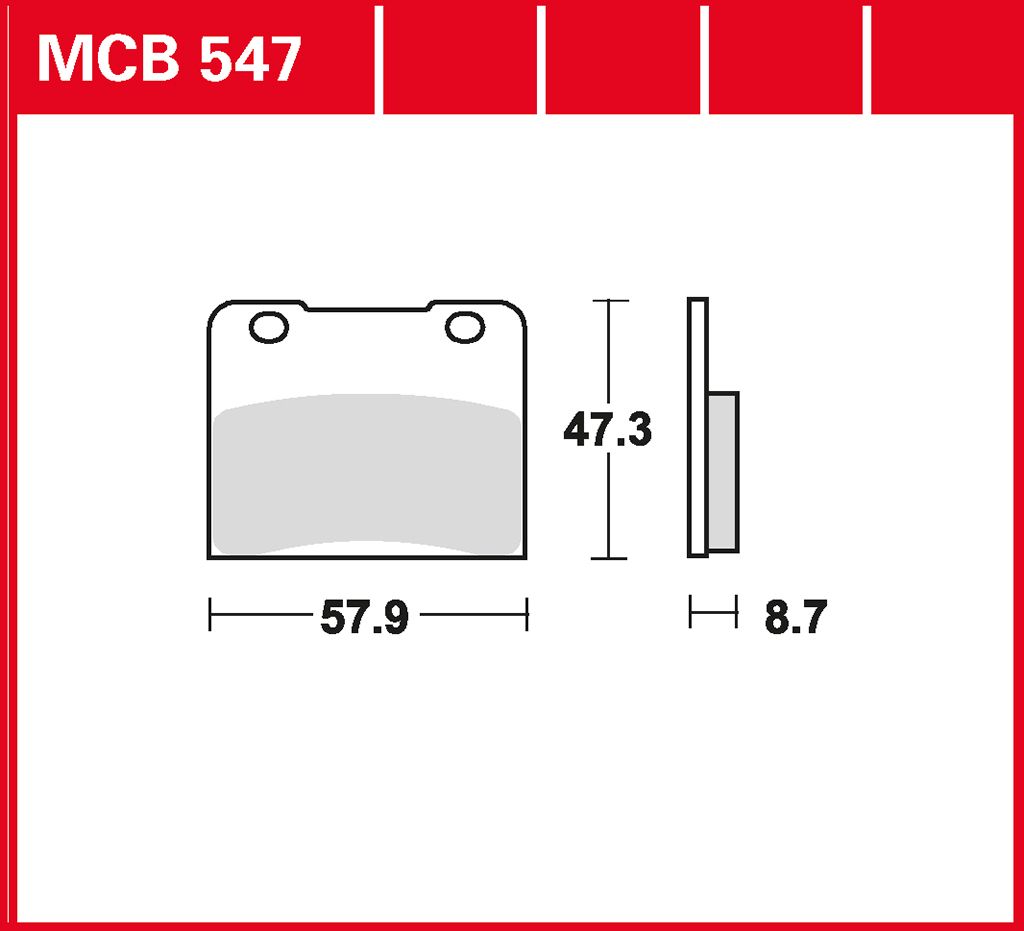 TRW Bremsbelag organisch MCB547