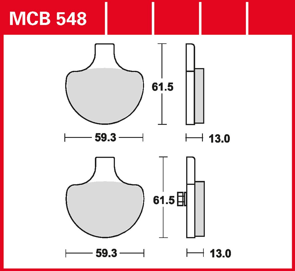 TRW Bremsbelag Performance Comfort MCB548PC