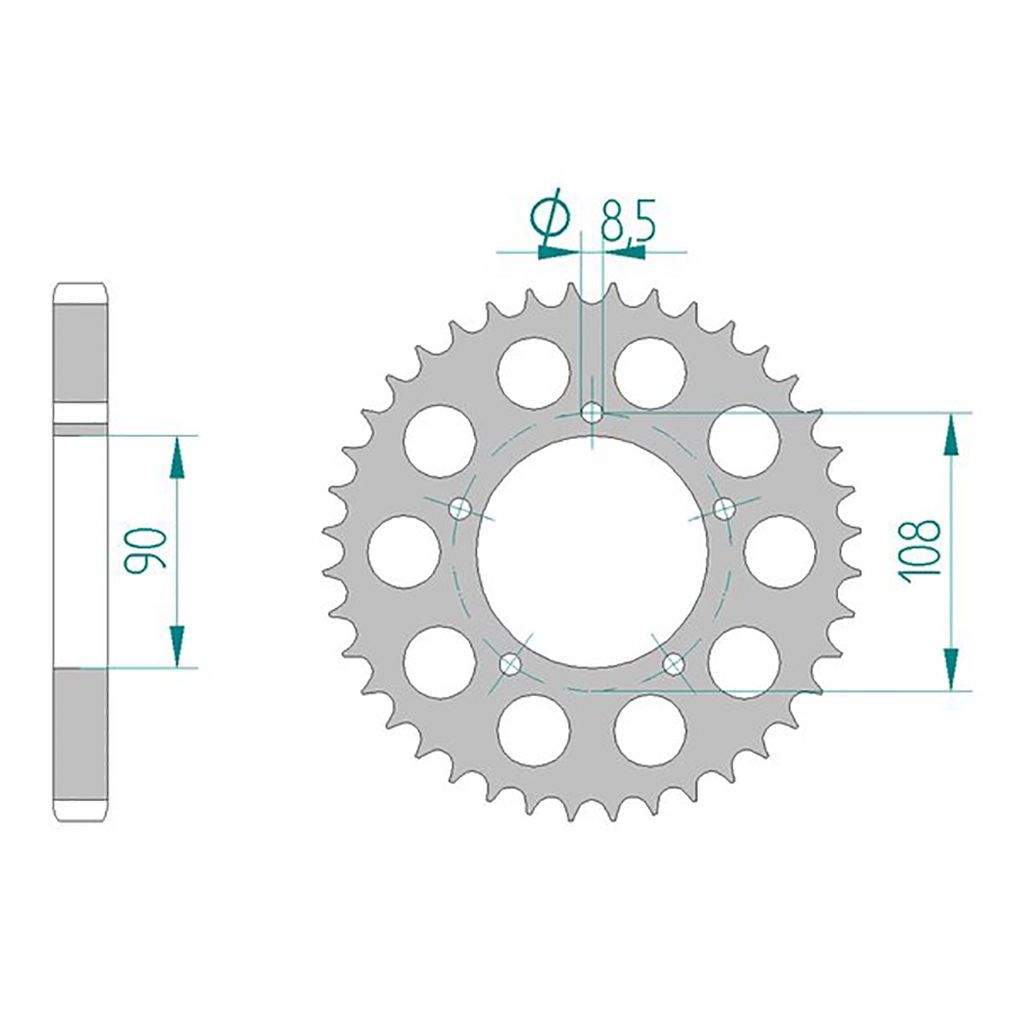 AFAM Kettenrad ALU #530 33 Zähne