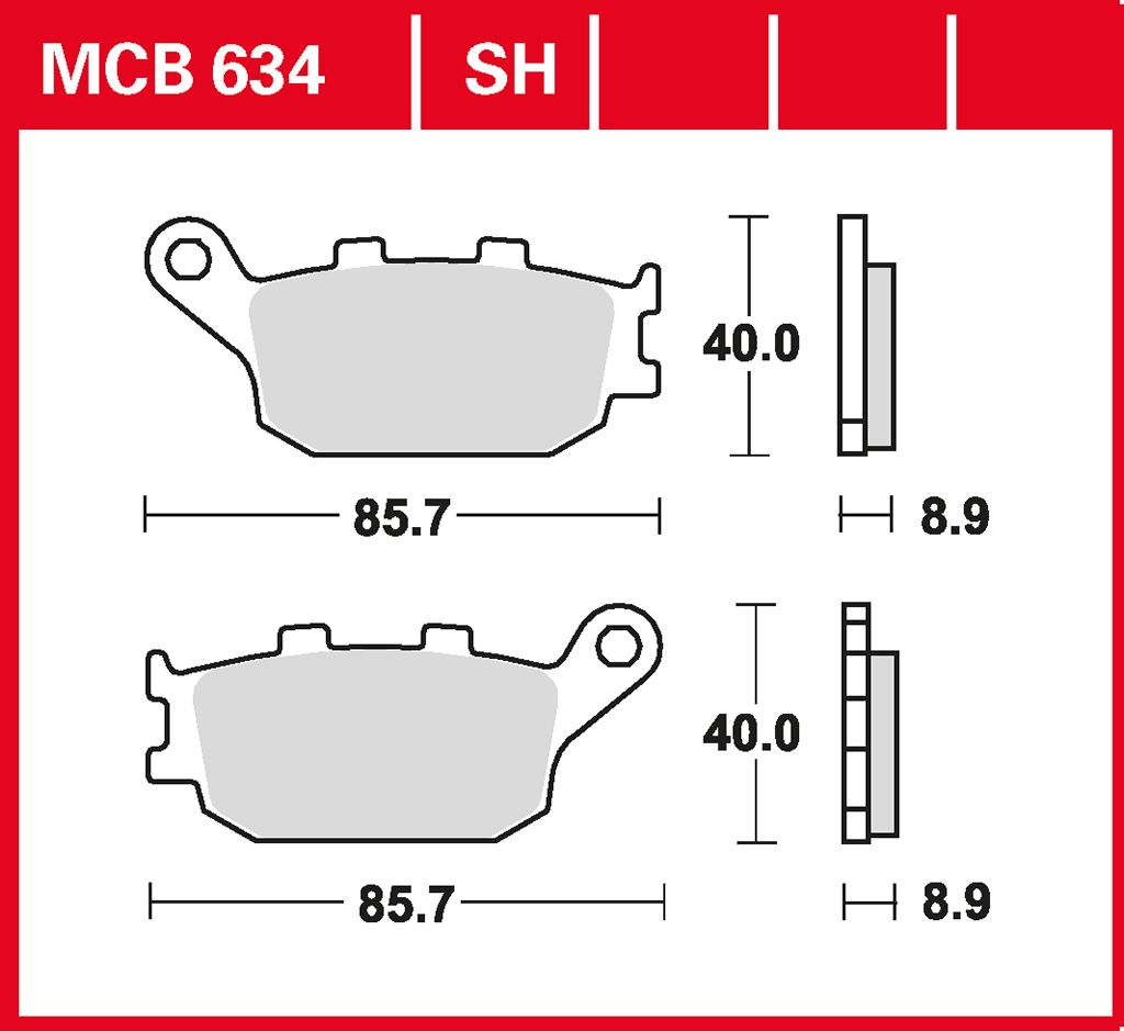 TRW Bremsbelag Sinter Street MCB634SH