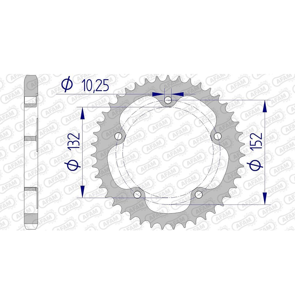 AFAM Kettenrad ALU #525 f. MV 41 Zähne