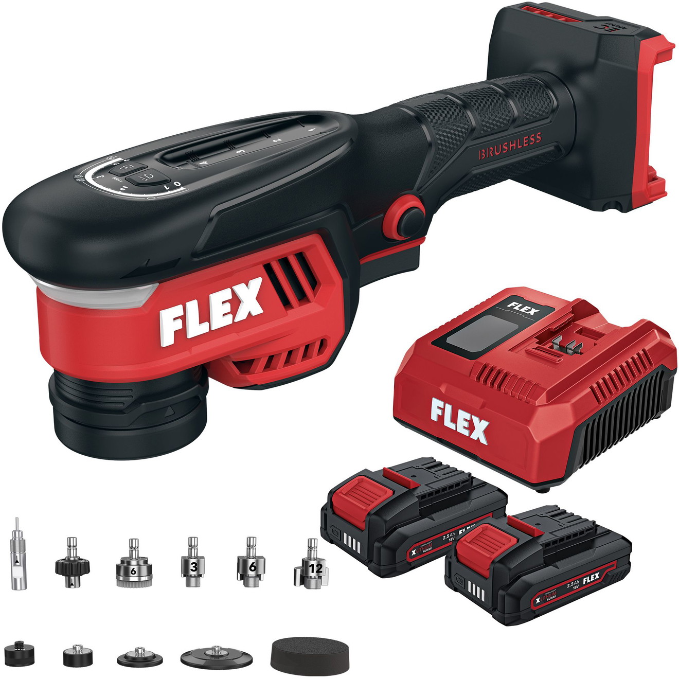 FLEX PXCE 18-EC C polisseuse rotative et orbitale, set Super PXE