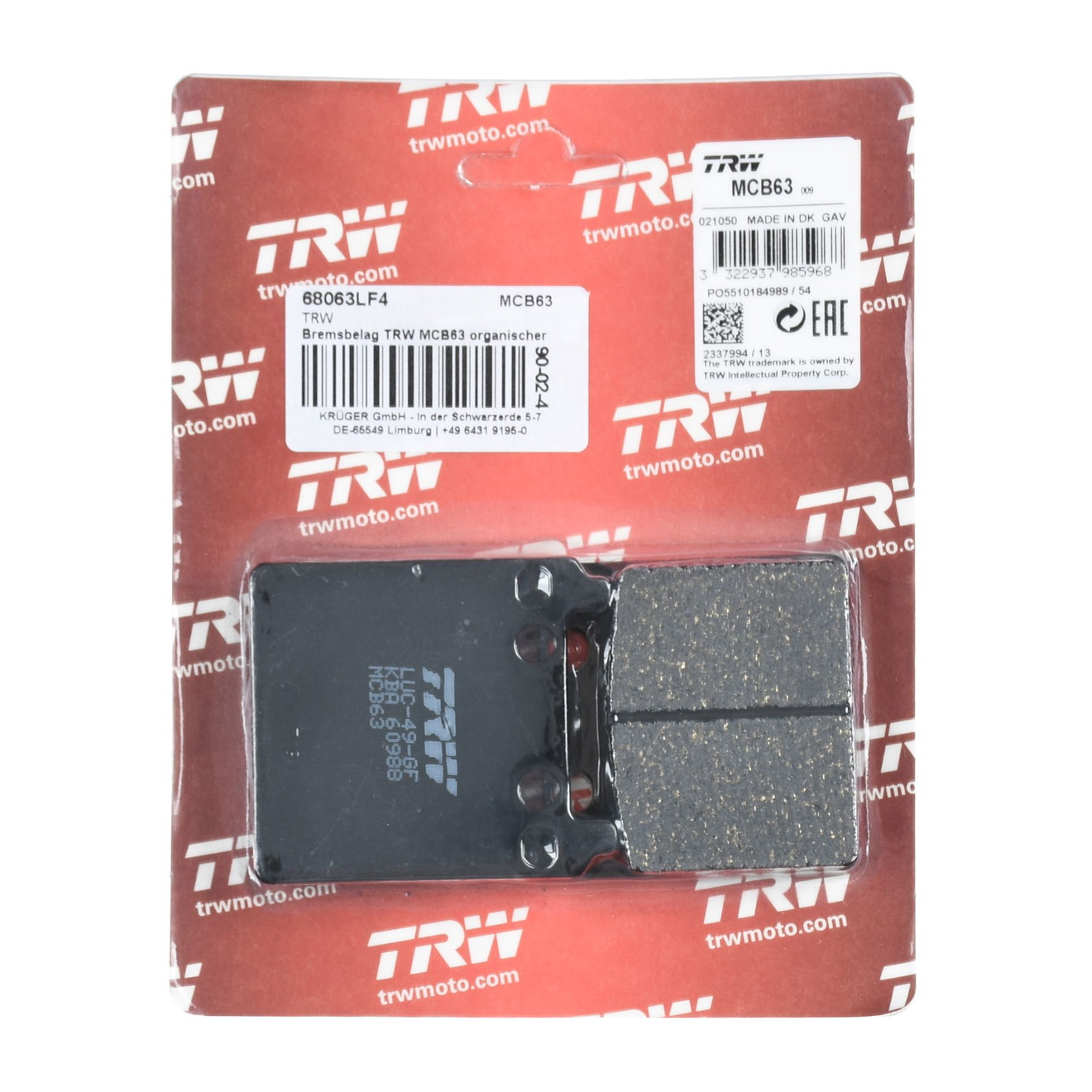 TRW Bremsbelag organisch MCB63