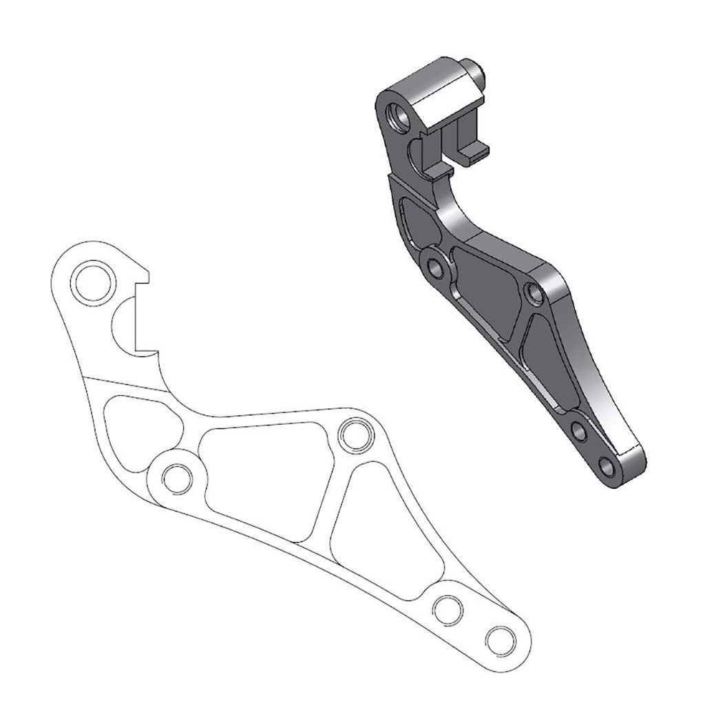 Moto-Master Bremssattel-Adapter Supermoto Street Adapter 320 mm Ø