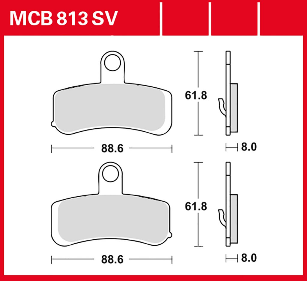 TRW Bremsbelag Sinter Street MCB813SV