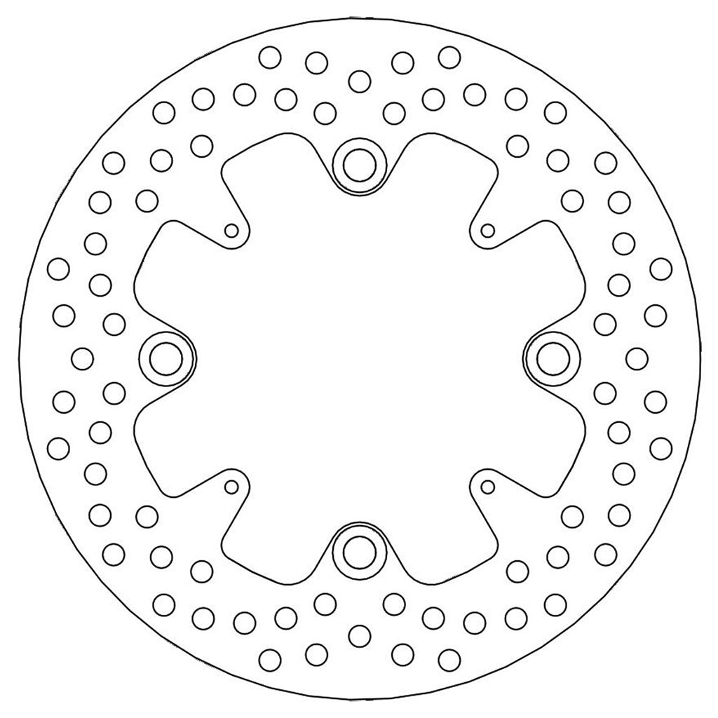 Moto-Master Bremsscheibe Halo hinten starr mit ABE