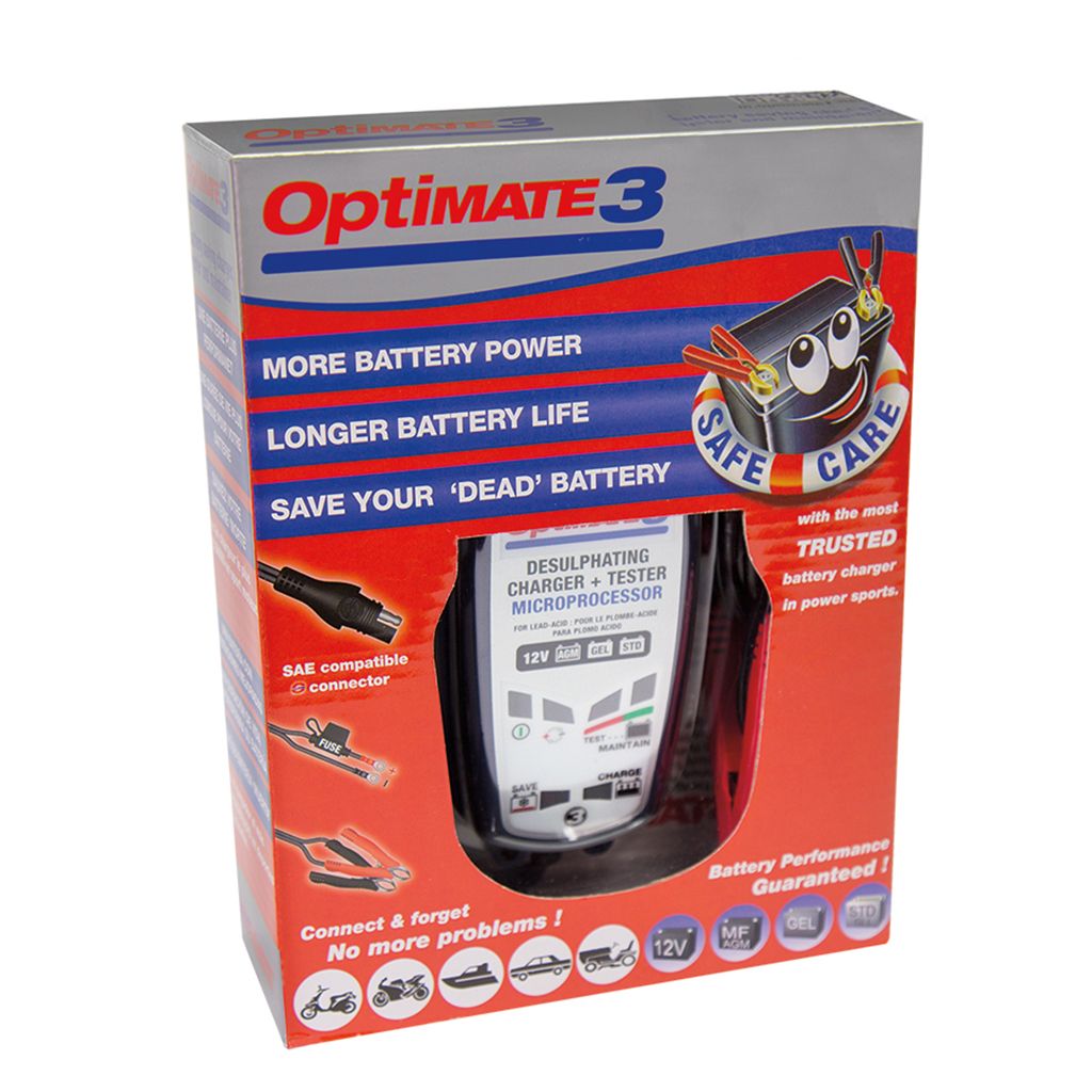 Optimate 3 Batterieladegerät 12V 0,8 Amp.