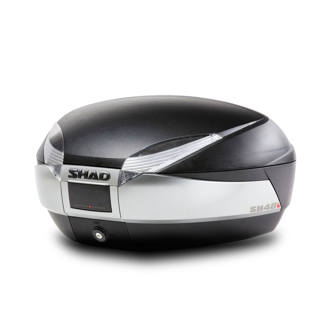 SHAD Topcase SH48 New Titanium mit Trägerplatte