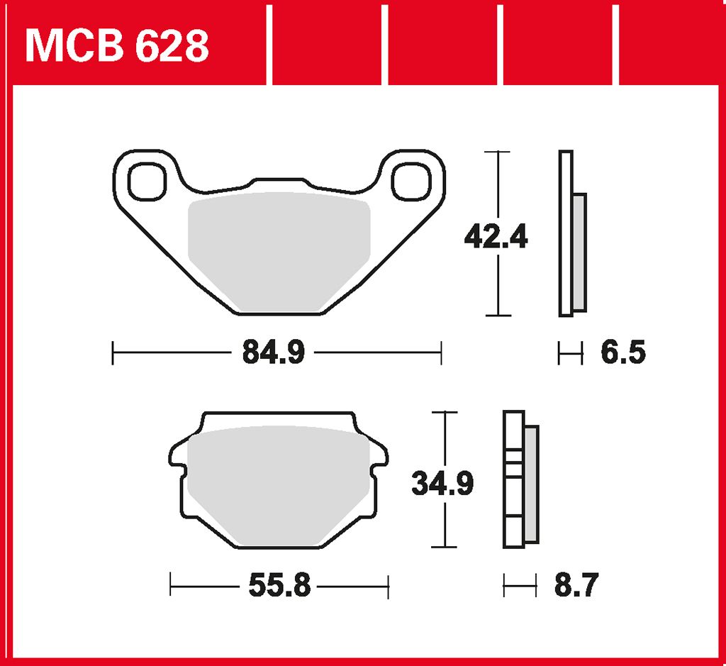 TRW Bremsbelag organisch MCB628