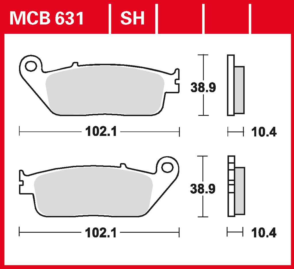 TRW Bremsbelag Sinter Street MCB631SH