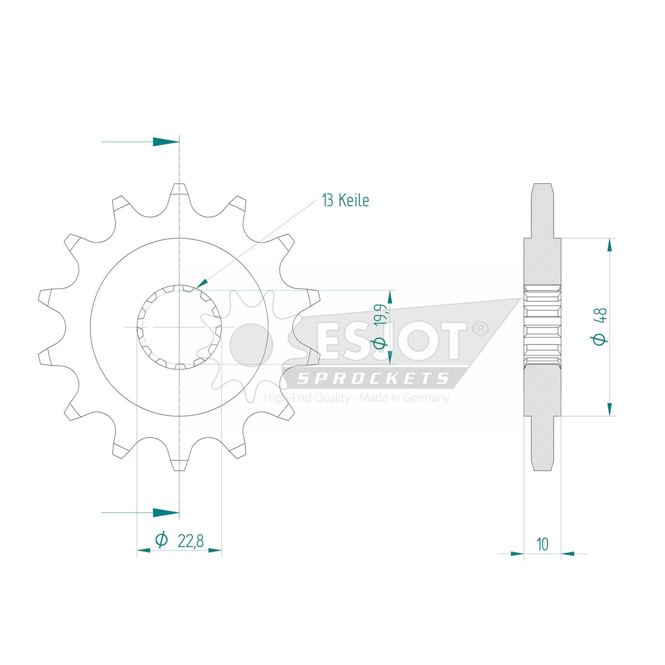 DID Kettensatz für ZONTES 310 V ABS 2021 520 VX3