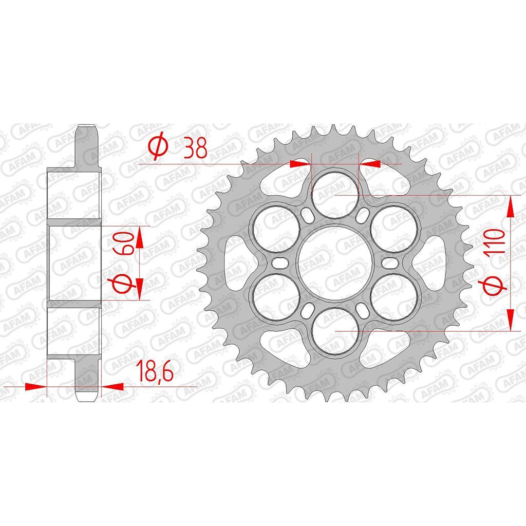 Esjot Kettenrad 50801-40 STAHL #525 40 Zähne