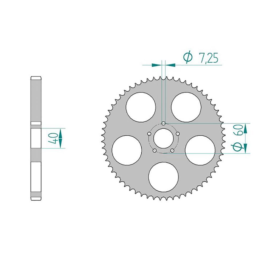 AFAM Kettenrad ALU #428 60 Zähne