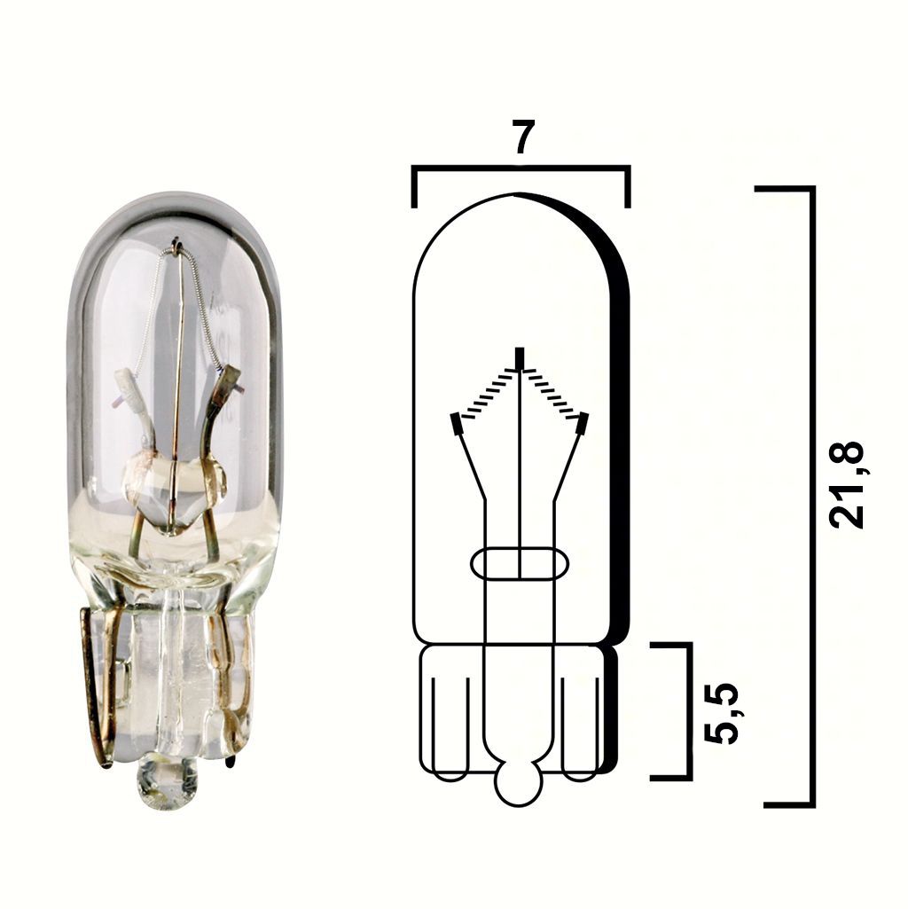 Flösser Lampen 12V 3W W2x4,6d T6,5 VPE10