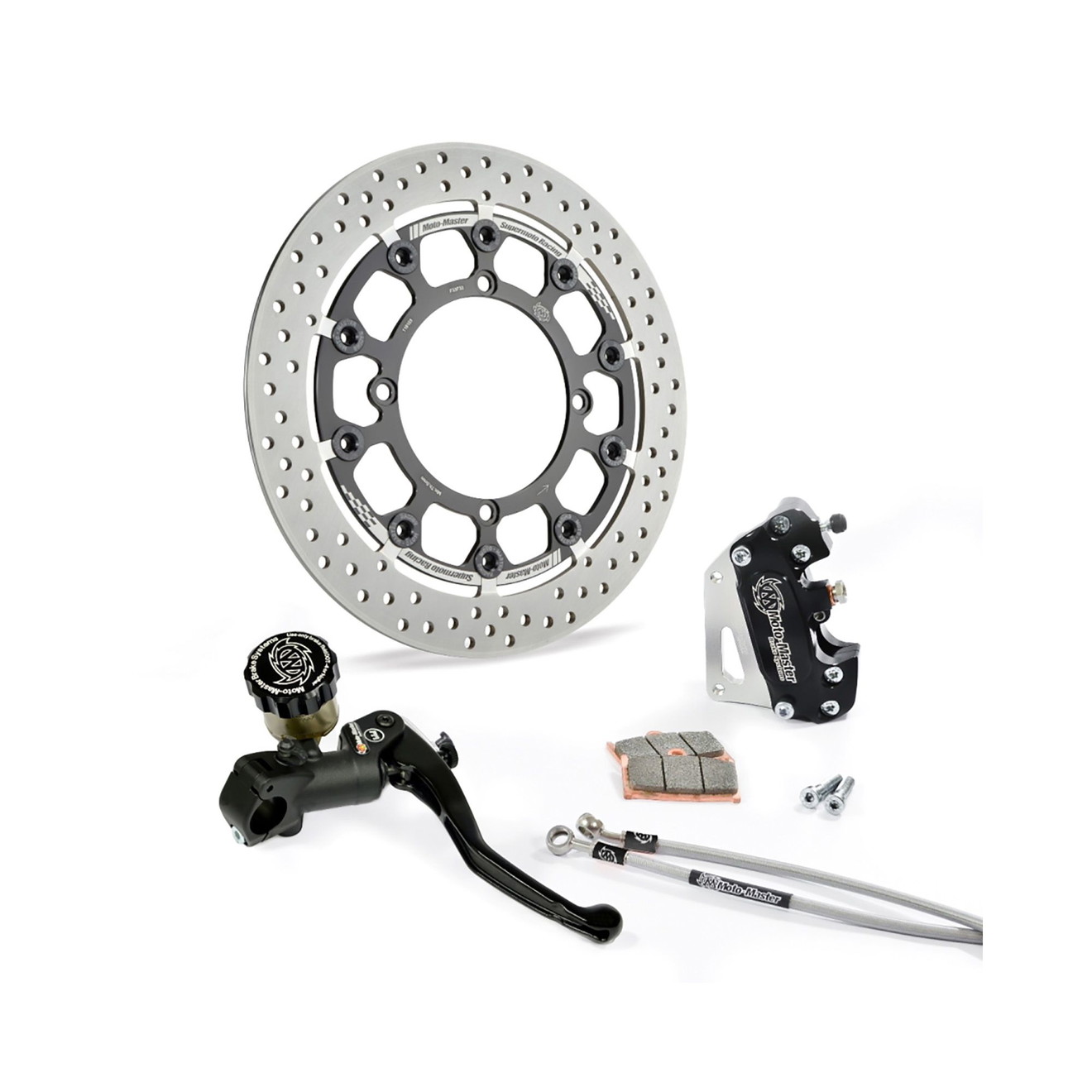 Moto-Master Supermoto Kit 320 Halo Bremsscheibe Bremssattel Bremspumpe