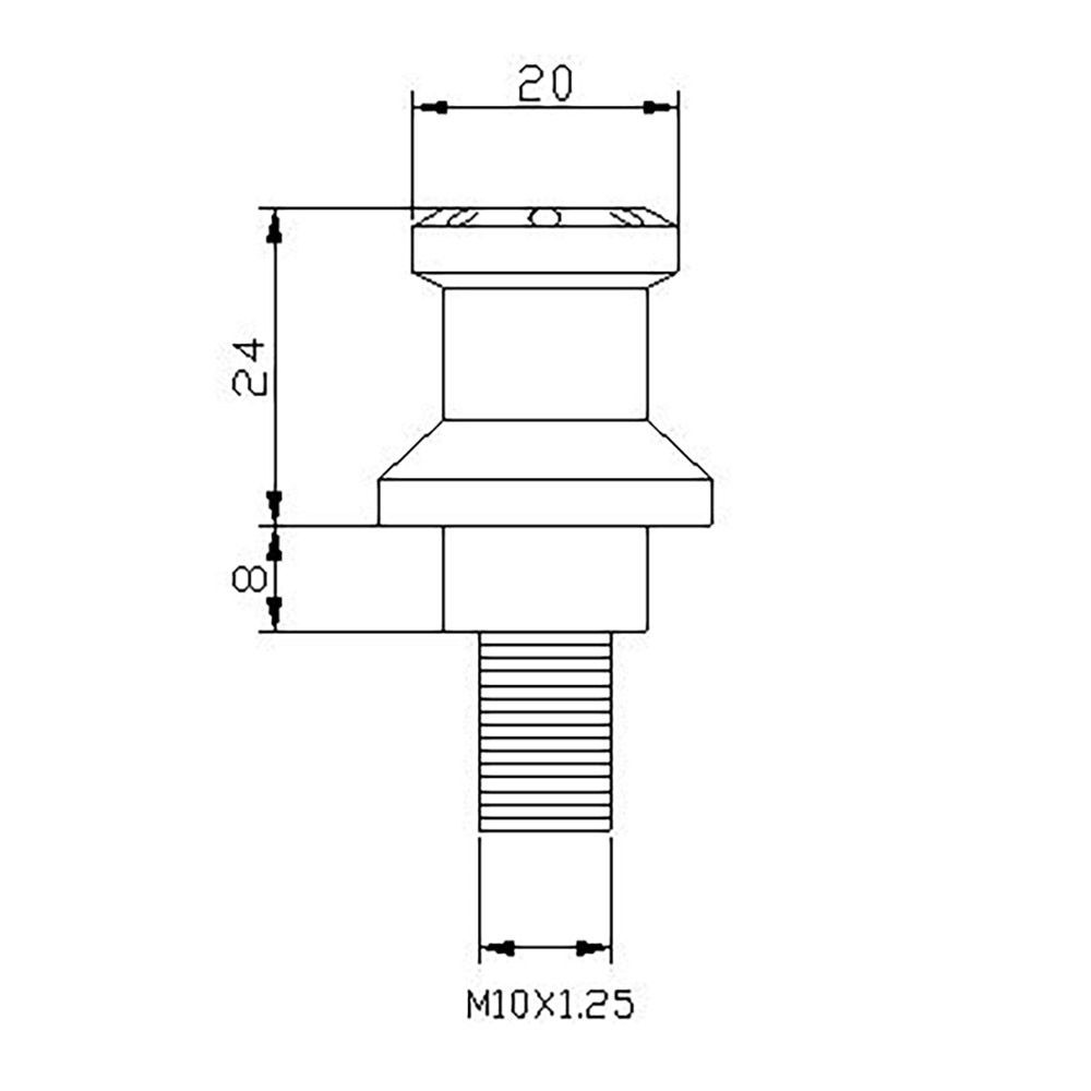Puig Ständeraufnahme Schwingenschutz M10x1,25 schwarz