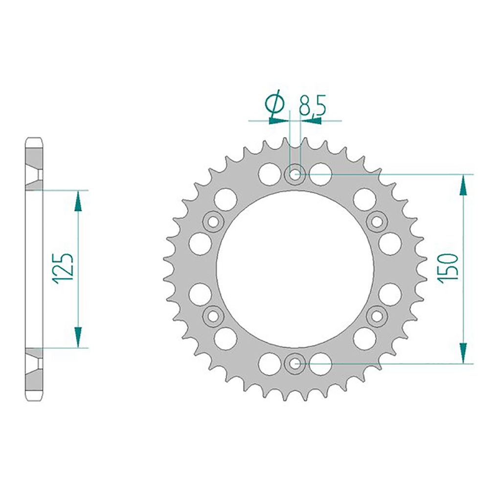 AFAM Kettenrad ALU #520 50 Zähne