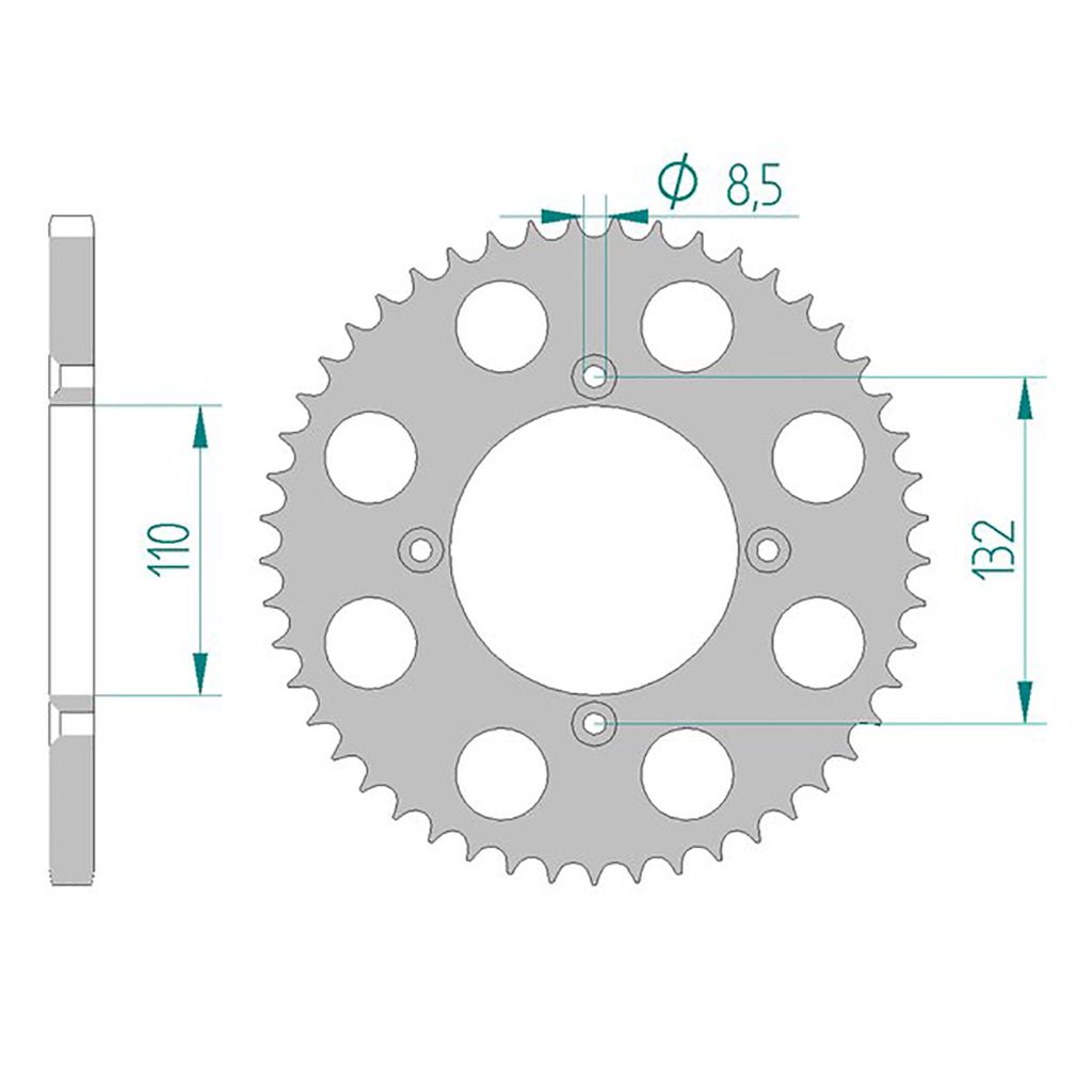 Esjot Kettenrad 72102N-48 ALU #428 48 Zähne