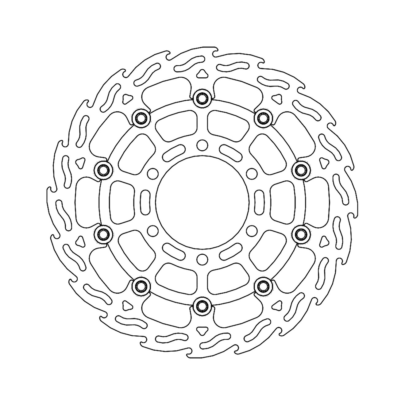 Moto-Master Bremsscheibe Flame vorne links schwimmend
