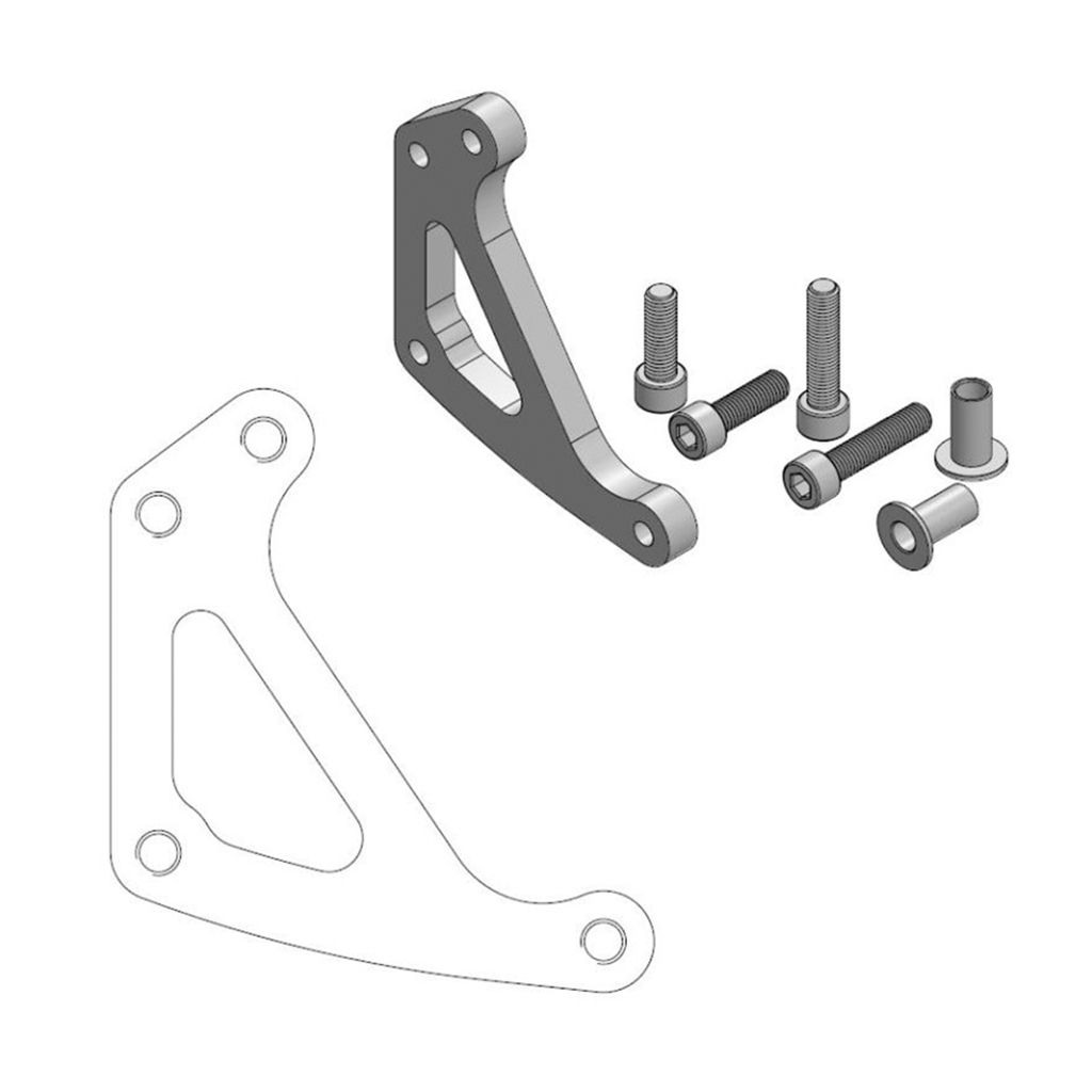 Moto-Master Bremssattel-Adapter Supermoto Racing Adapter 320 mm Ø