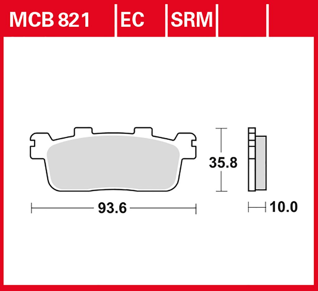 TRW Bremsbelag organisch MCB821