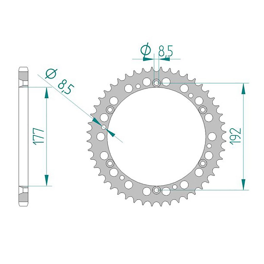 AFAM Kettenrad ALU #520 52 Zähne