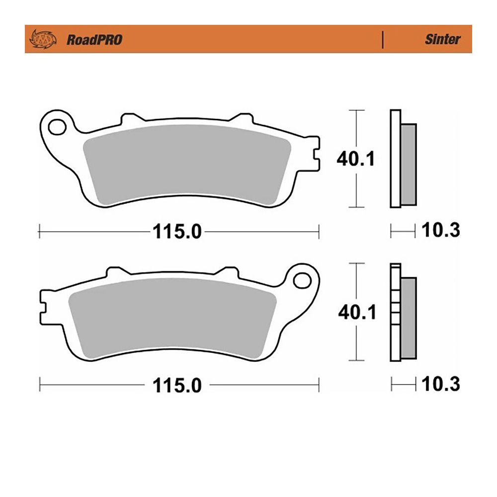 Moto-Master Bremsbelag RoadPRO Sinter hinten