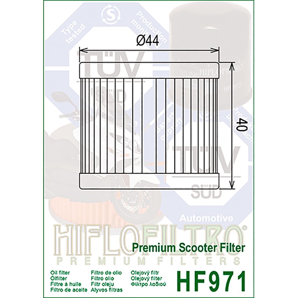 Hiflo Ölfilter Premium Scooter Filter HF971