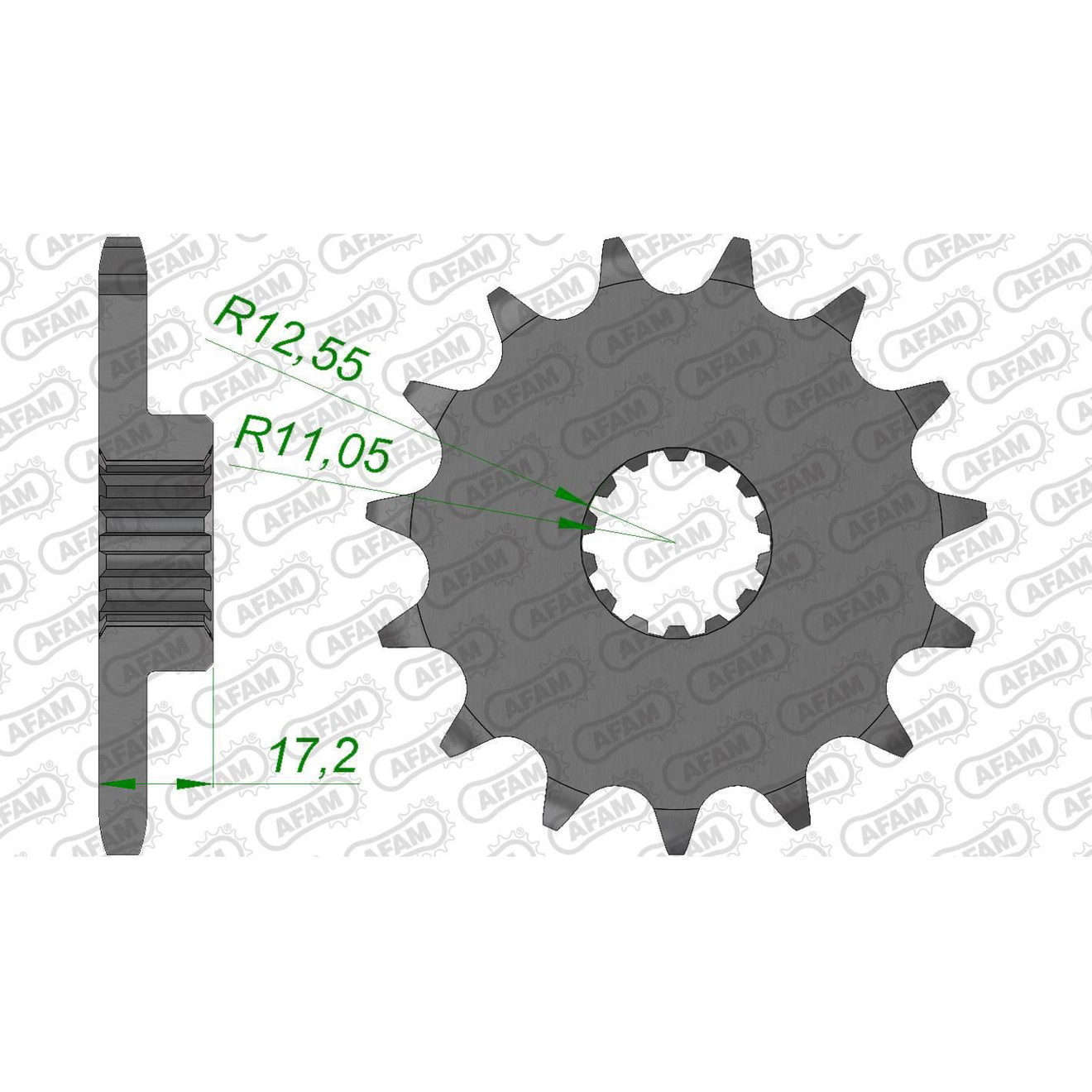 AFAM Ritzel #525 15 Zähne