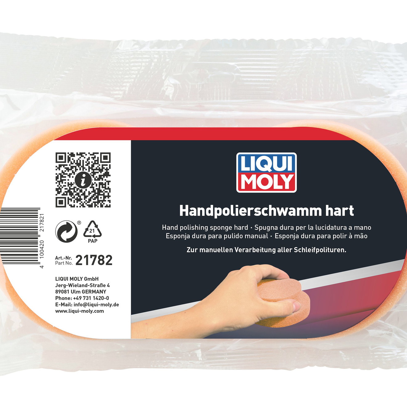 LIQUI MOLY Handpolierschwamm hart 2 Stück