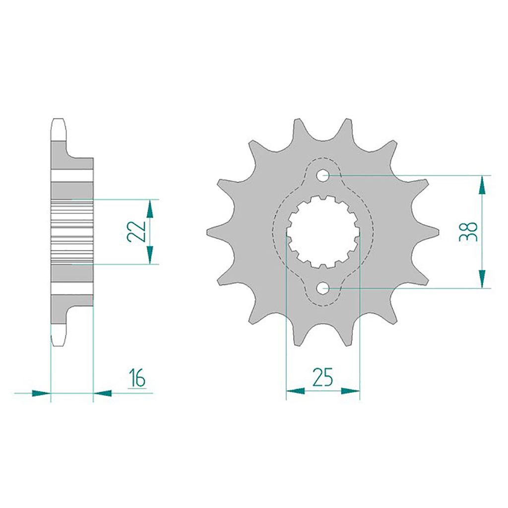 Esjot Ritzel 52604-16 #520 16 Zähne